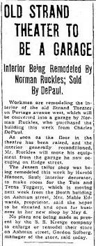 Strand Theater - Apr 27 1940 Strand Building Being Converted Same Day Temple And Soo Are Mentioned (newer photo)